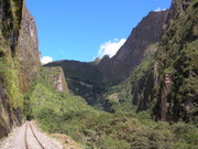 From Aguas Calientes to the Mandor waterfall, you have to follow the railway tracks