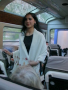 A fashion show in the train!