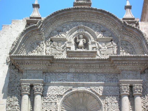 Arequipa, Jesuit church La Compañia detail