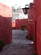 Arequipa, monastery Santa Catalina, buildings of the red district