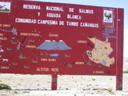 Information sign for the nature reserve Salinas y Aguada Blanca