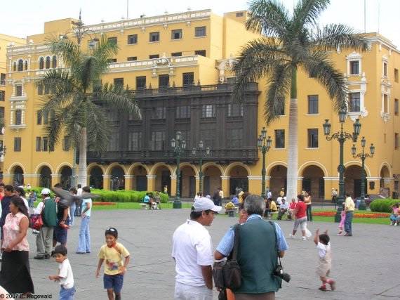 Colonial house with typical balconies