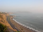 View from Larcomar over the beaches of Miroflores