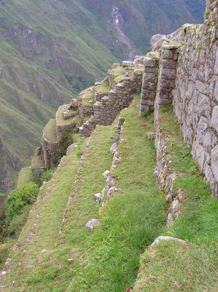 Machu Picchu, steep terraces 