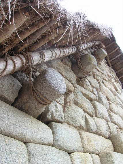 Machu Picchu, reconstructed roof