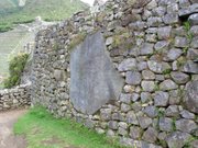 Machu Picchu, wall with single large stone