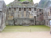 Machu Picchu, the main temple (damaged by wet soil)