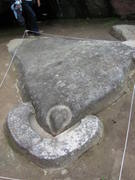 Machu Picchu, the temple of the condor (the sculpture of the condor)