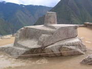 Machu Picchu, the sacred sun dial or â€�Intihuatanaâ€œ.