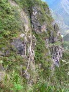 steep rock slopes surrouding Machu Picchu,