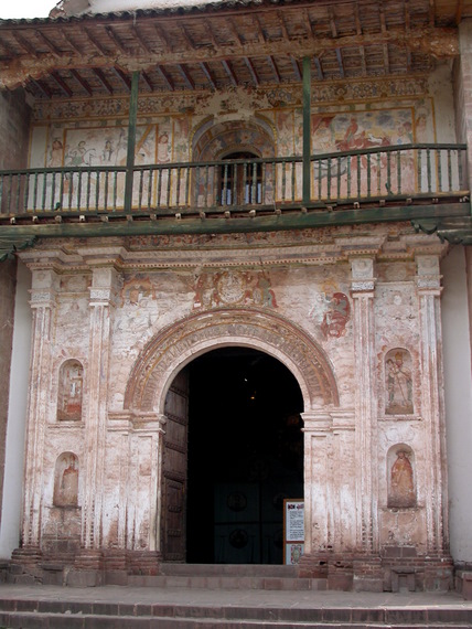Church of Andahuaylillas, painted front side