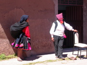 Lake Titicaca, island Taquile, traditional costumes