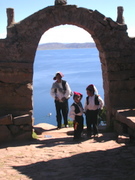 Lake Titicaca, island Taquile, traditional costumes