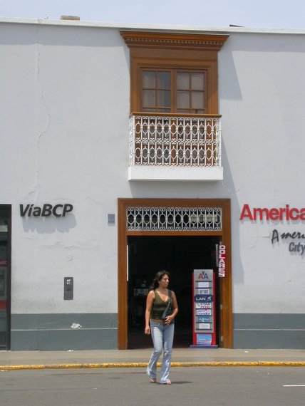 Trujillo, house with historical window grate from colonial time