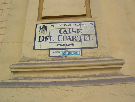 Trujillo,street name sign