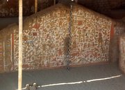 Trujillo, Huaca de Luna, painted walls