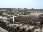 ChanChan by Trujillo, unrestored walls with ornaments